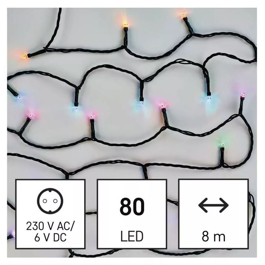 GoSmart LED vian. reťaz, 8 m, vonkajšia aj vnútorná, RGB, wifi