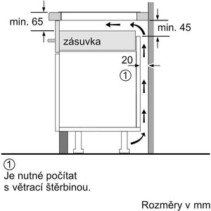 Indukčná varná doska Bosch, 60 cm, 4 zóny, 2x CombiZone, 7,4 kW