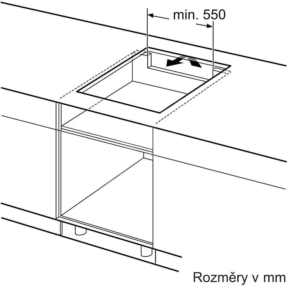 Indukčná varná doska Bosch, 60 cm, 4 zóny, 2x CombiZone, 7,4 kW