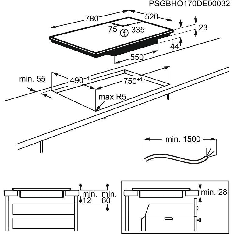 Indukčná varná doska Electrolux 700 FLEX Bridge EIV835