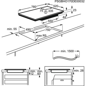 Indukčná varná doska Electrolux 700 FLEX Bridge EIV835