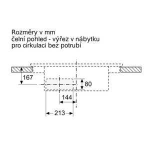 Indukčná varná doska s digestorom, 80 cm, 7,4 kW, EcoSilence