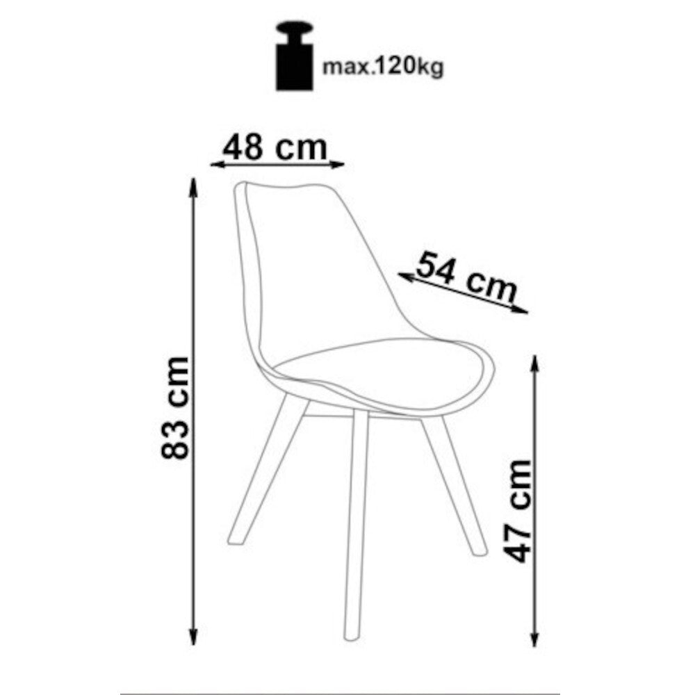 Jedálenská stolička K303 sivá - II. akosť