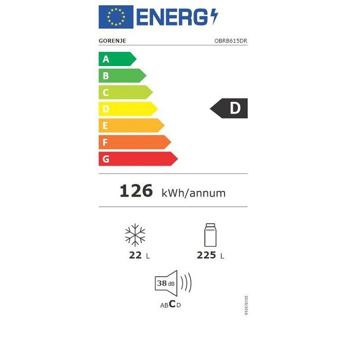 Jednodverová chladnička s mrazničkou Gorenje OBRB615DR