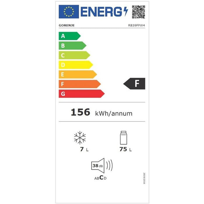 Jednodverová chladnička s mrazničkou Gorenje RB39FPW4