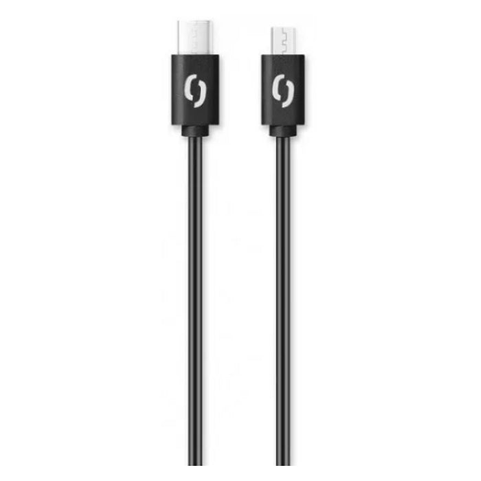 Kábel Aligator Power 3A, USB-C na Micro USB, čierny