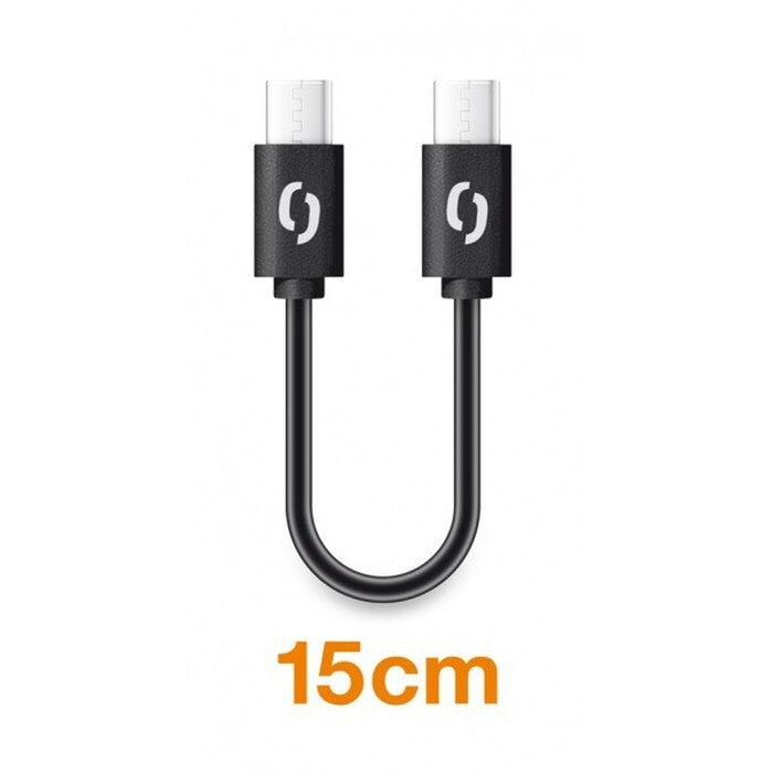 Kábel Aligator Power, USB-C na USB-C, 15cm, čierna