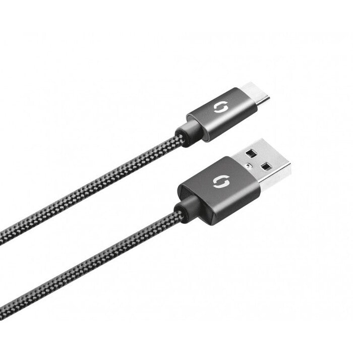 Kábel Aligator Premium 2A, USB-C 2m, čierna