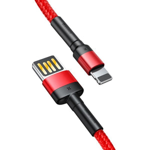 Kábel Baseus Cafule SP, USB na Lightning, 2, 4 A, 1 m, červený