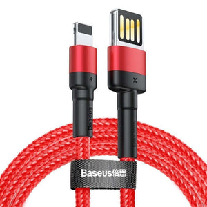 Kábel Baseus Cafule SP, USB na Lightning, 2, 4 A, 1 m, červený