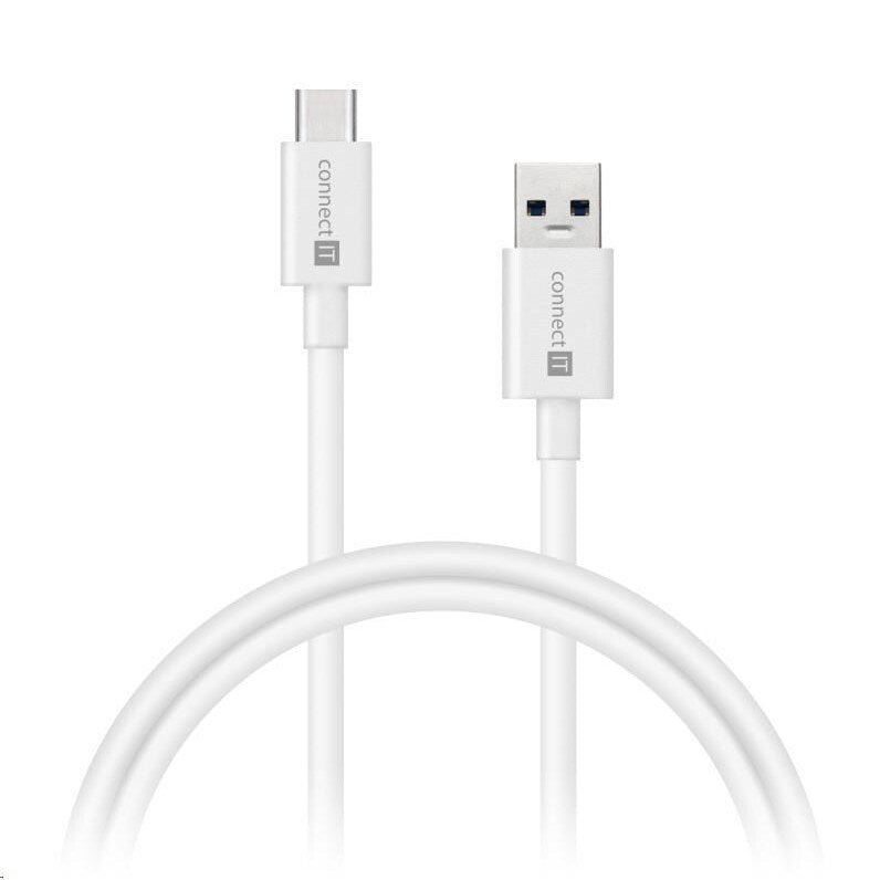 Kábel Connect IT Wirez Typ C na USB, 3A, 2m, biela