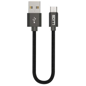 Kábel WG Micro USB na USB, 20cm, čierna