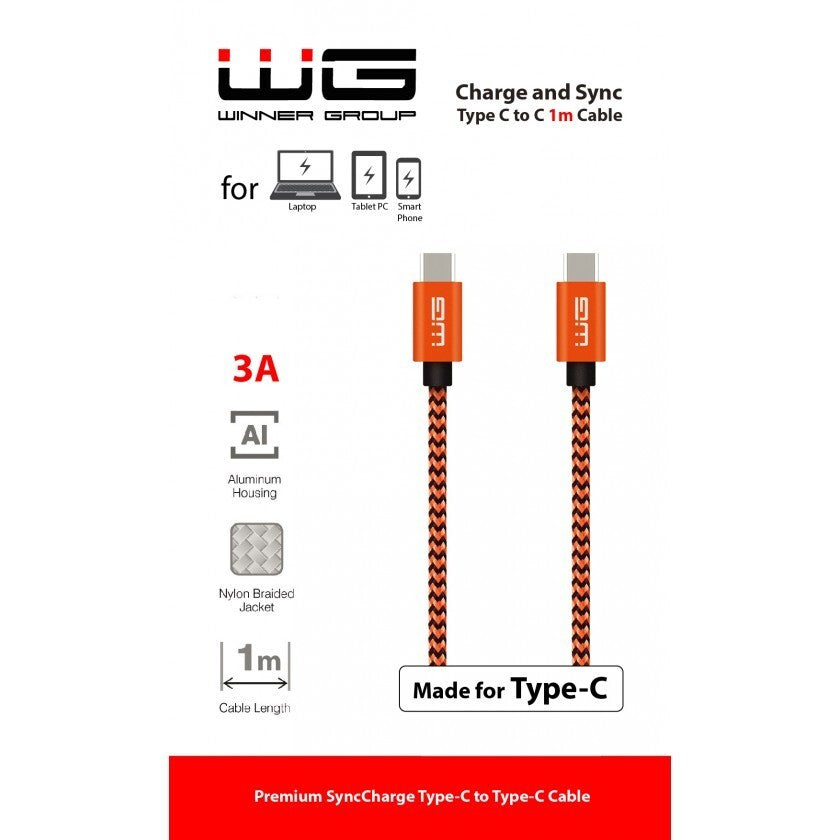 Kábel WG USB-C, 1m, oranžová