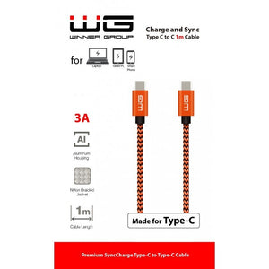 Kábel WG USB-C, 1m, oranžová