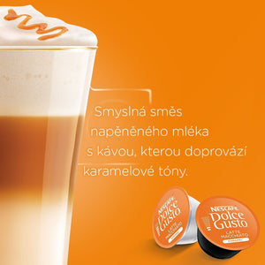 Kapsle Nescafé Dolce Gusto Latte Macchiatto Caramel, 16ks Tovar s prechádzajúcou expiráciou