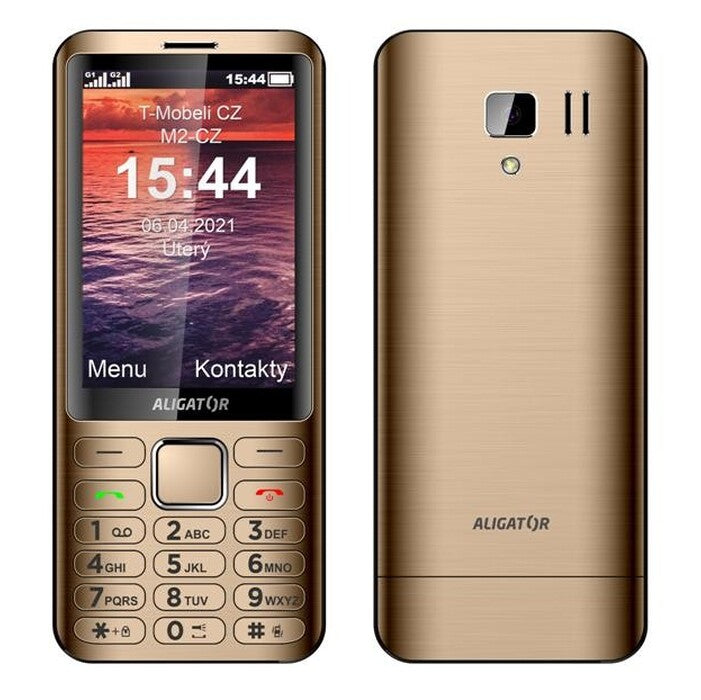 Tlačidlový telefón Aligator D950 Dual sim, zlatá POUŽITÉ, NEOPOTR