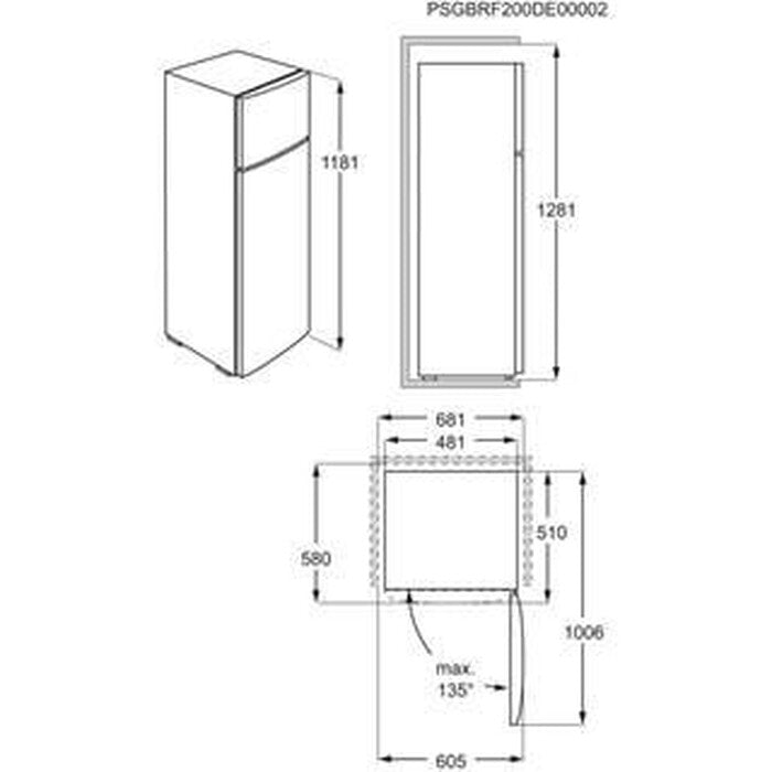 Kombinovaná chladnička Electrolux LTB1AF14W0, 90/29 l