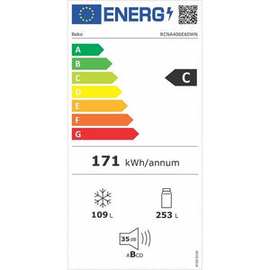 Kombinovaná chladnička s mrazničkou dole Beko RCNA406E60WN VADA V