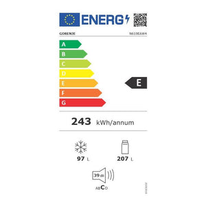 Kombinovaná chladnička s mrazničkou dole Gorenje N619EAW4