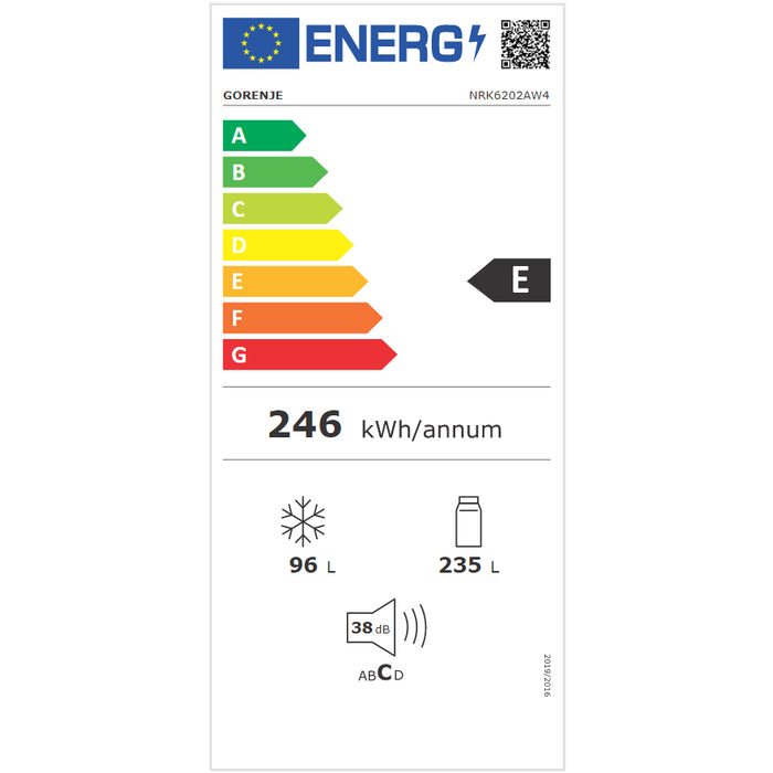 Kombinovaná chladnička s mrazničkou dole Gorenje NRK6202AW4 VADA VZHĽADU, ODRENINY