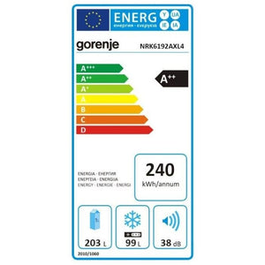 Kombinovaná chladnička s mrazničkou dole Gorenje NRK6202AXL4 VAD