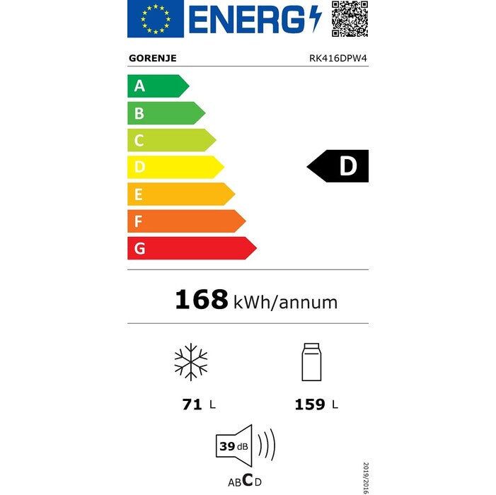 Kombinovaná chladnička s mrazničkou dole Gorenje RK416DPW4