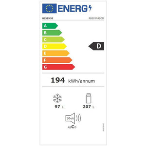 Kombinovaná chladnička s mrazničkou dole Hisense RB395N4DCD