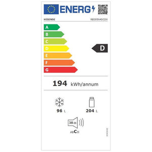 Kombinovaná chladnička s mrazničkou dole Hisense RB395N4DCD0 POŠ