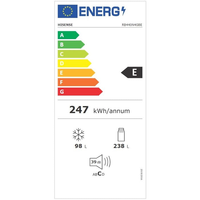 Kombinovaná chladnička s mrazničkou dole Hisense RB440N4GBE