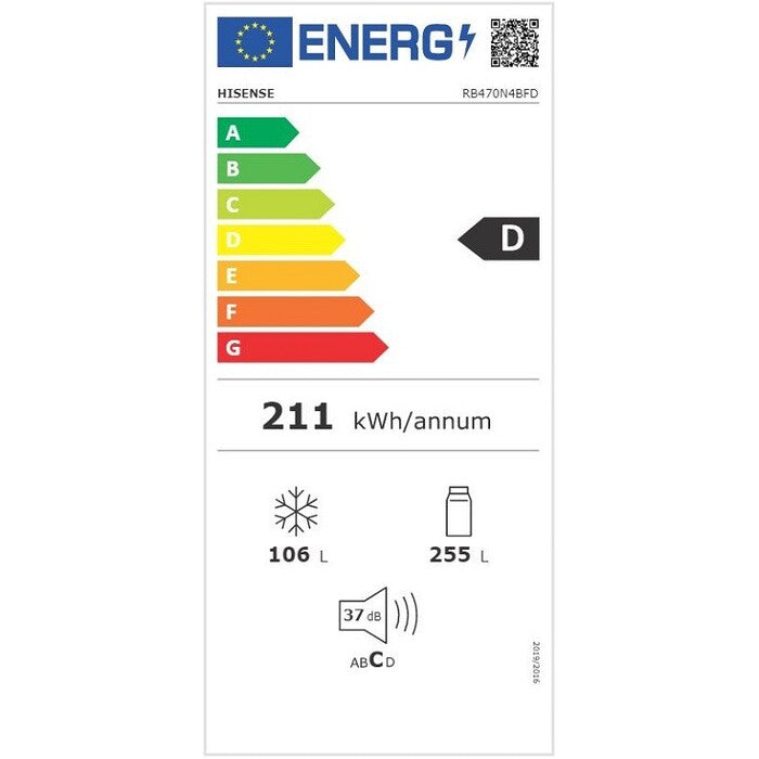 Kombinovaná chladnička s mrazničkou dole Hisense RB470N4BFD