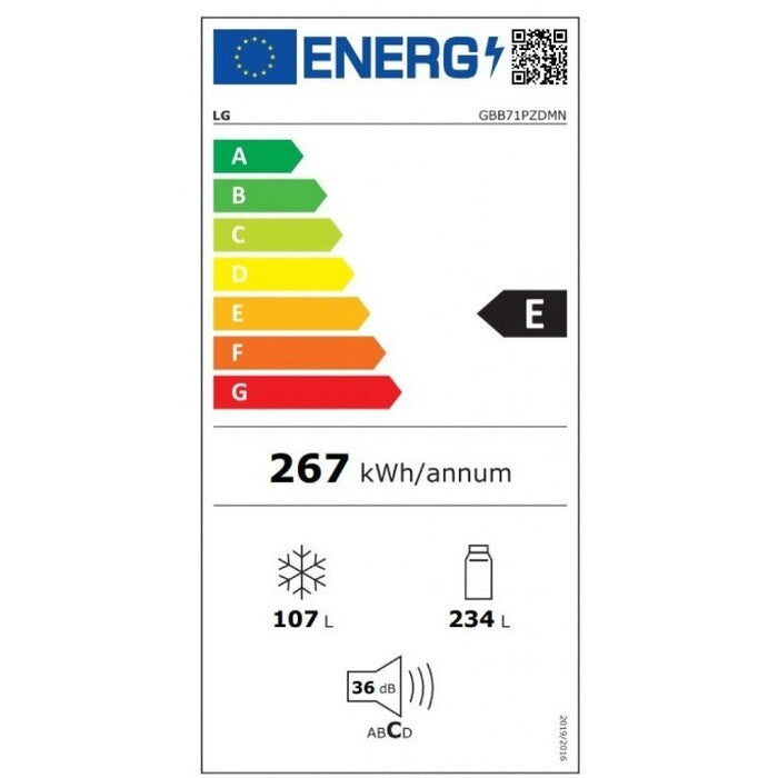 Kombinovaná chladnička s mrazničkou dole LG GBB71PZDMN