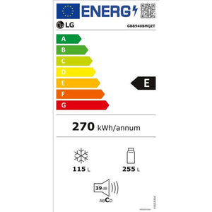 Kombinovaná chladnička s mrazničkou dole LG GBB940BMQZT