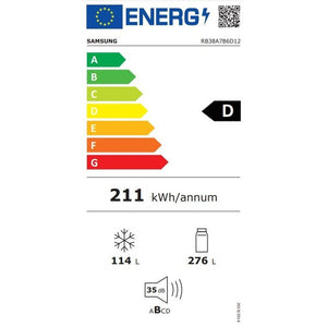 Kombinovaná chladnička s mrazničkou dole Samsung RB38A7B6D12/EF