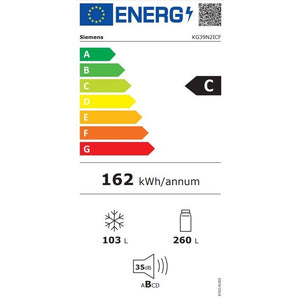 Kombinovaná chladnička s mrazničkou dole Siemens KG39N2ICF