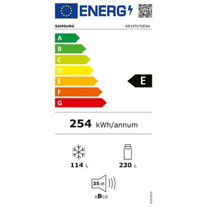 Kombinovaná chladnička Samsung RB34T670ESA/EF, 228/112l