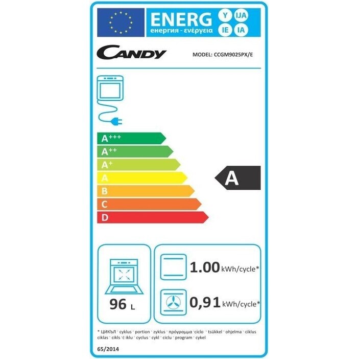 Kombinovaný sporák Candy CCGM9025PX-E, 90 cm