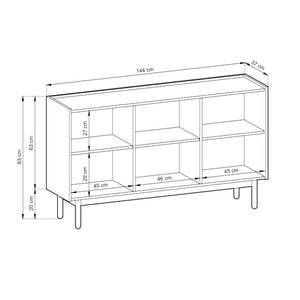 Komoda Kler - 144x83x37 cm (dub riviera)