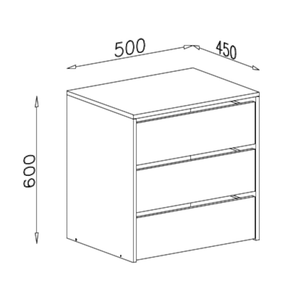 Kontajner do skrine Cadu - 50x60x45 cm (antracit)