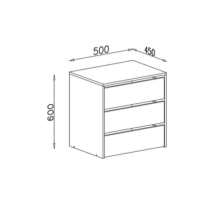 Kontajner do skrine Cadu - 50x60x45 cm (dub sonoma)