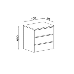 Kontajner do skrine Cadu - 60x60x45 cm (dub sonoma)