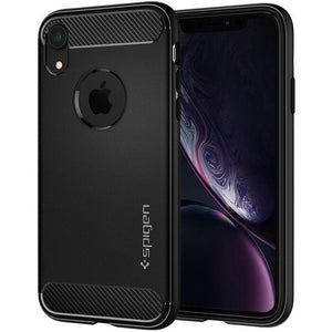 Zadný kryt na iPhone XR Spigen Rugged Armor, čierny