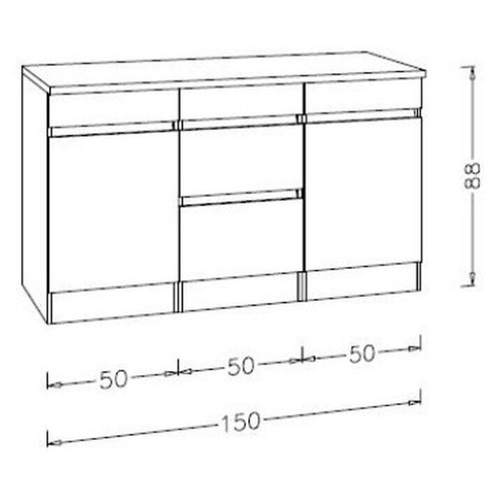 Kuchynská protilinka Trixy biela 150 cm - ROZBALENÉ