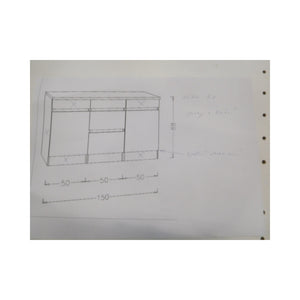 Kuchynská protilinka Trixy dub 150 cm - II. akosť