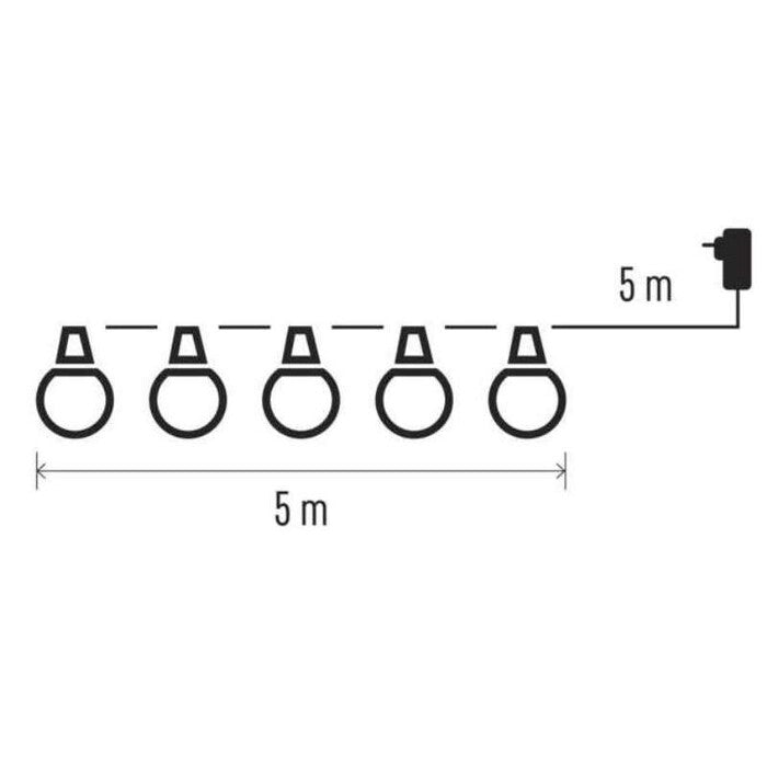 LED osvetlenie Emos DCPW02, party, teplá biela, 5m