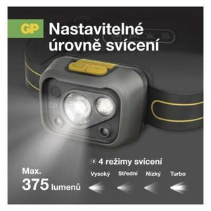 LED pracovná čelovka GP Discovery CHW54, 375 lm