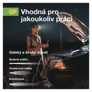 LED pracovná čelovka GP Discovery CHW54, 375 lm