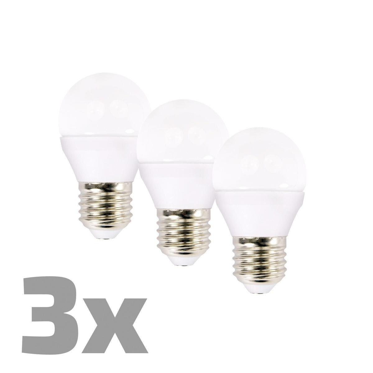 LED žiarovka Ecolux WZ4323, E27, 6W, guľatá, teplá biela, 3ks