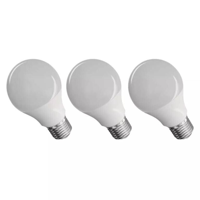 LED žiarovka Emos True Light, 7,2 W, E27, teplá biela, 3 ks