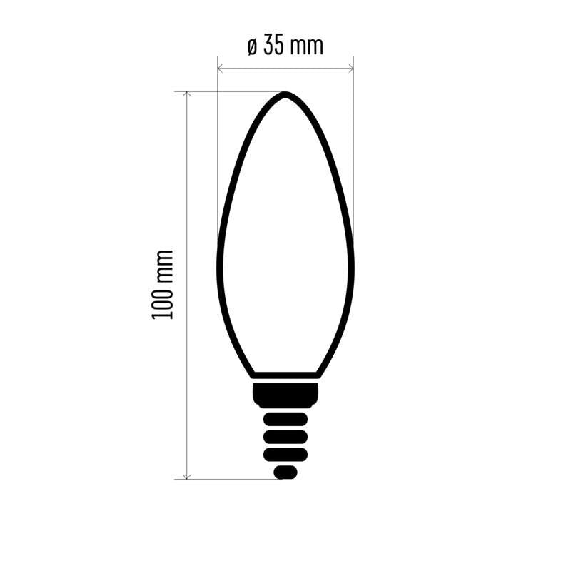 LED žiarovka Emos Z74201, E14, svíčka, 2W, neutrálna biela