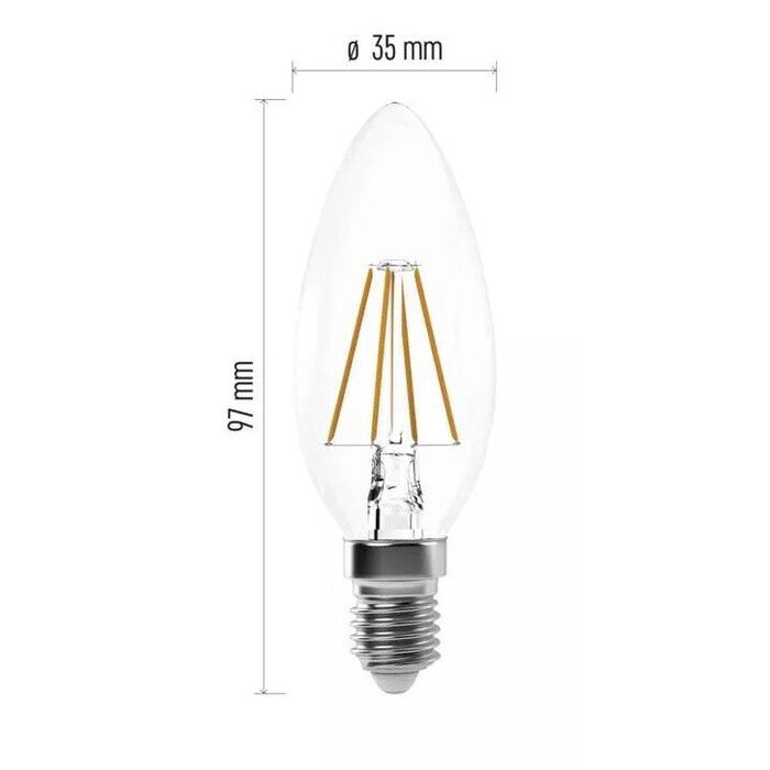 LED žiarovka Emos ZF32213, E14, 4W, sviečka, neutrál biela